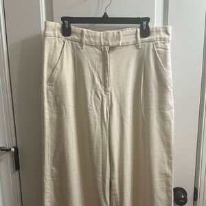 BNWOT American Eagle Outfitters Wide Leg Cream Trouser Pants
